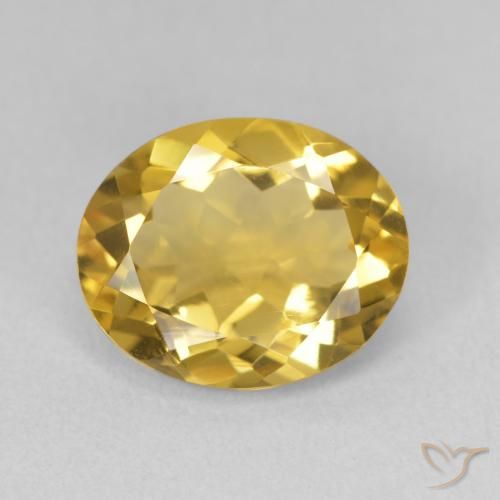 3.31ct Натуральный Золотой Цитрин, Овал, VVS-VS
