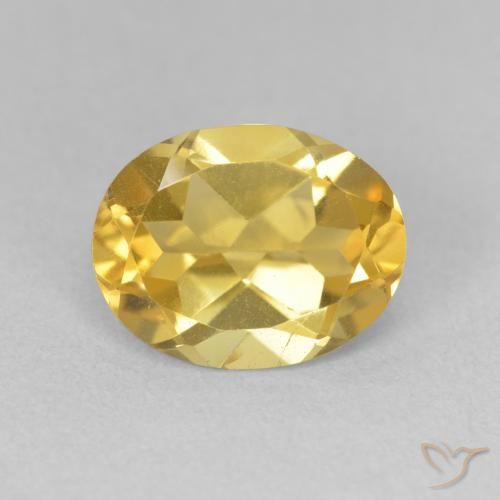 2.87ct Натуральный Золотисто-оранжевый Цитрин, Овал, VVS-VS