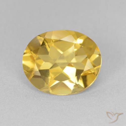 2.94ct Натуральный Золотисто-оранжевый Цитрин, Овал, VVS-VS
