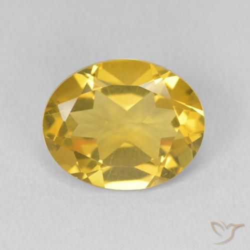 3.02ct Натуральный Средний золотой Цитрин, Овал, VVS-VS