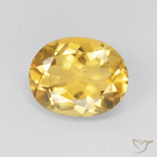 3.30ct Натуральный Глубокое золото Цитрин, Овал, Чистота VVS