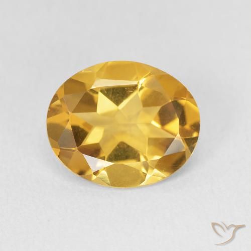 2.58ct Натуральный Золотой Цитрин, Овал, Чистота VVS