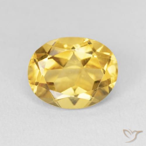 3.28ct Натуральный Глубокое золото Цитрин, Овал, Чистота VVS
