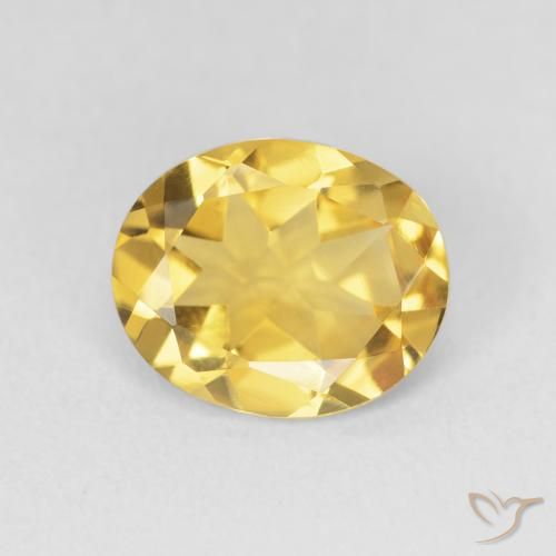 2.63ct Натуральный Золотой Цитрин, Овал, Чистота VVS