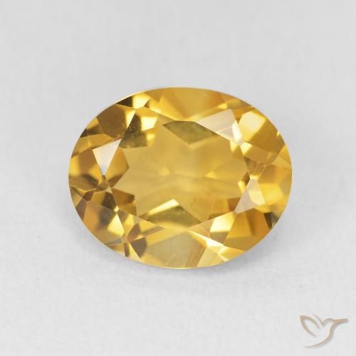 3.36ct Натуральный Золотой Цитрин, Овал, Чистота VVS