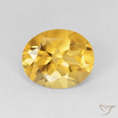 3.18ct Натуральный Яркое золото Цитрин, Овал, Чистота VVS