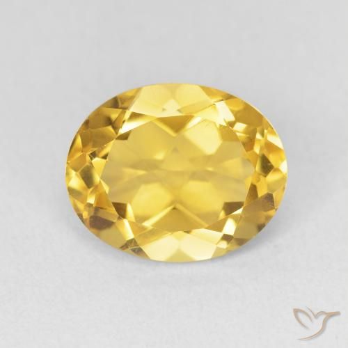 3.52ct Натуральный Золотой Цитрин, Овал, Чистота VVS