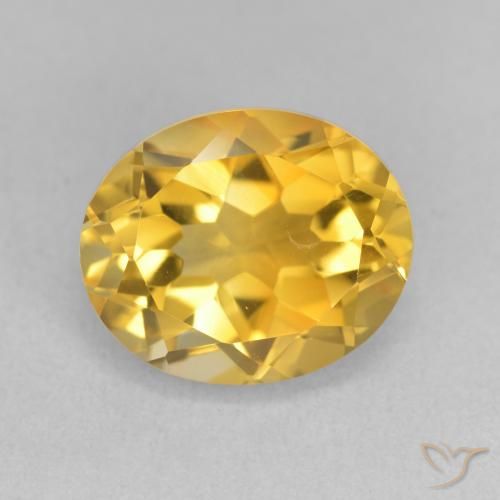3.72ct Натуральный Среднее золото Цитрин, Овал, VVS-VS