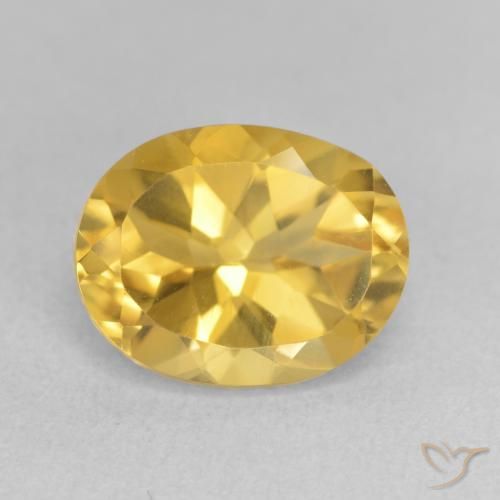 3.50ct Натуральный Золотисто-оранжевый Цитрин, Овал, VVS-VS
