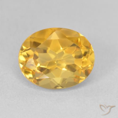 3.34ct Натуральный Золотисто-оранжевый Цитрин, Овал, VVS-VS