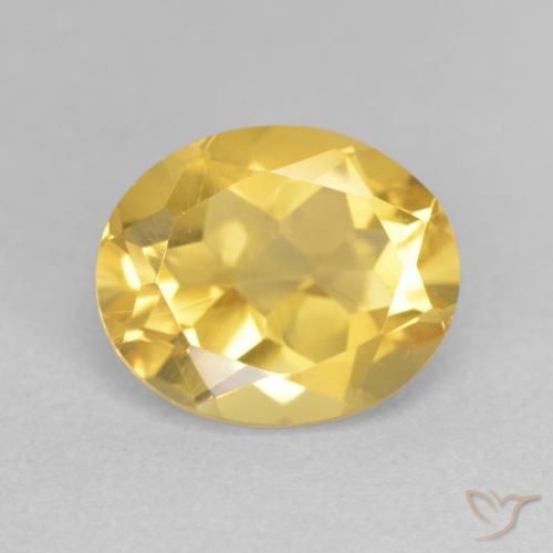 3.45ct Натуральный Средний золотой Цитрин, Овал, VVS-VS