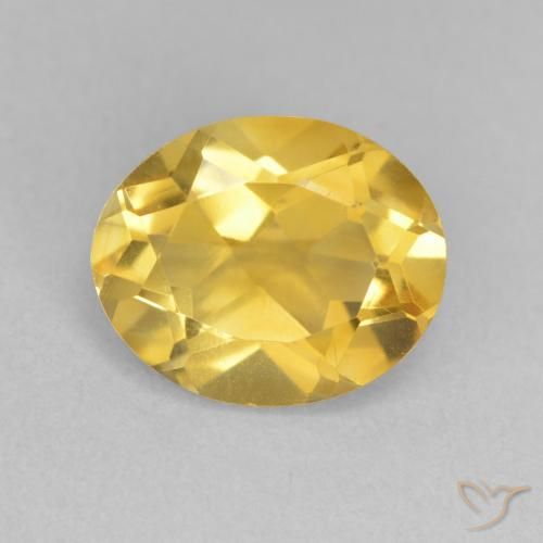 3.42ct Натуральный Золотисто-оранжевый Цитрин, Овал, VVS-VS