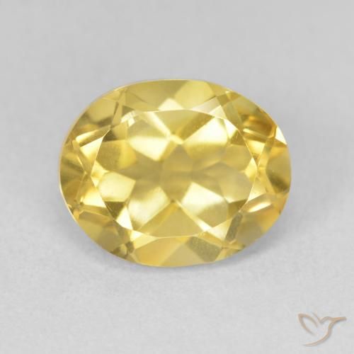 3.40ct Натуральный Золотисто-оранжевый Цитрин, Овал, VVS-VS