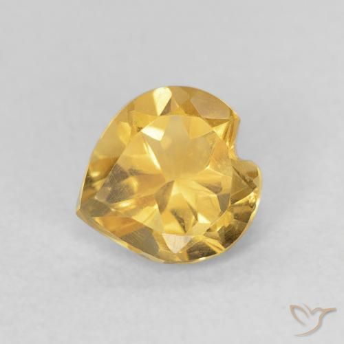 0.64ct Натуральный Глубокое золото Цитрин, Сердце, VVS-VS