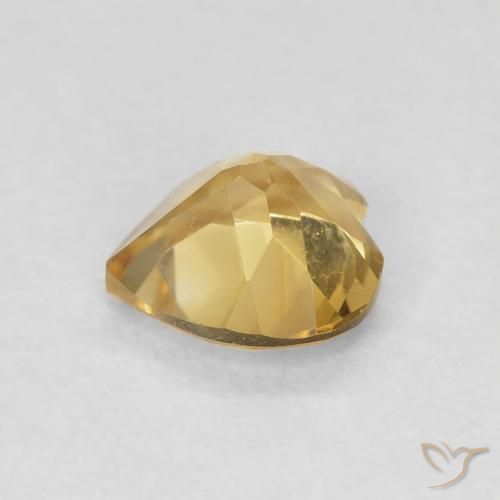 0.67 карата, натуральный Medium Dark-Golden Цитрин, Сердце, Чистота VVS