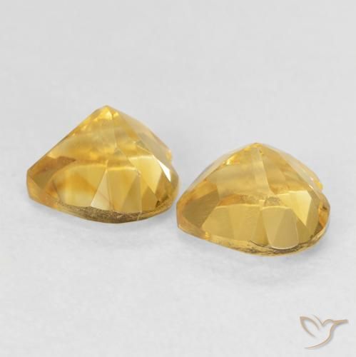 1.63 карата, натуральный Top Gold Цитрин, Сердце, VVS-VS