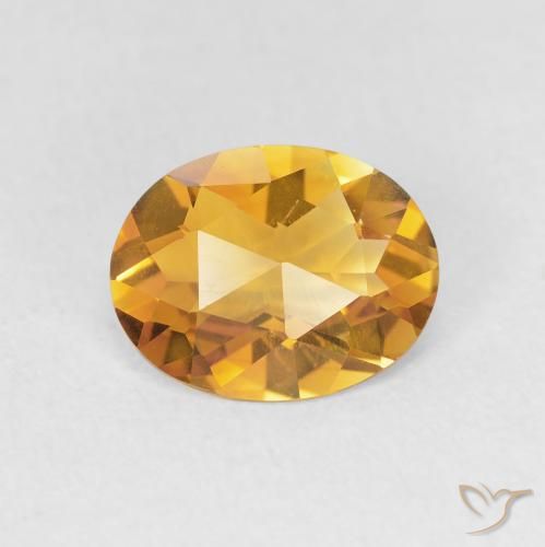 1.38ct Натуральный Medium Light-Golden Цитрин, Овал, Чистота VVS