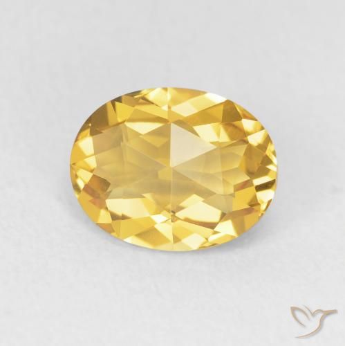 1.76ct Натуральный Золотой Цитрин, Овал, Чистота VVS
