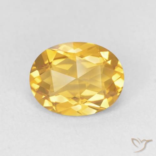 1.78ct Натуральный Среднее золото Цитрин, Овал, Чистота VVS