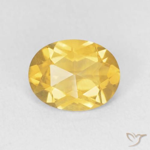 1.65ct Натуральный Средний золотой Цитрин, Овал, Чистота VVS