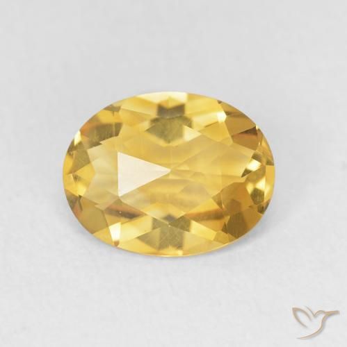 1.55ct Натуральный Золотой Цитрин, Овал, Чистота VVS