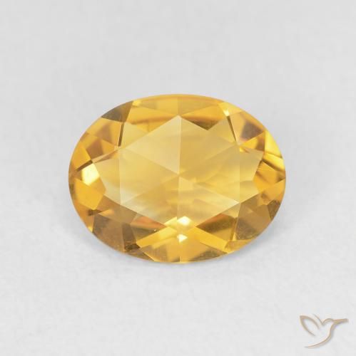 1.51ct Натуральный Темно-золотой апельсин Цитрин, Овал, Чистота VVS