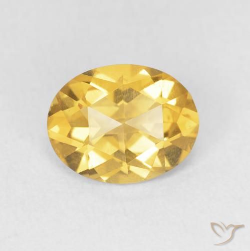 1.59ct Натуральный Золотой Цитрин, Овал, Чистота VVS