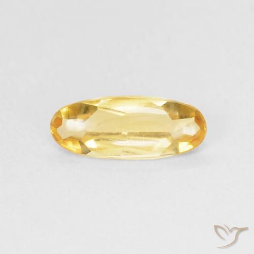 0.75ct Натуральный Среднее золото Цитрин, Овал, Прозрачный