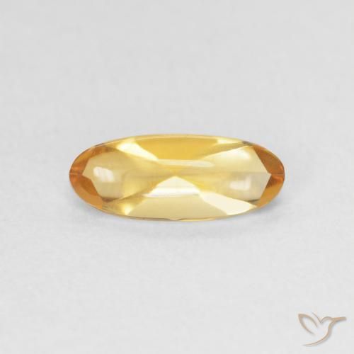 0.87ct Натуральный Medium Light Orange-Gold Цитрин, Овал, Прозрачный