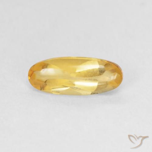 0.90ct Натуральный Золотой Цитрин, Овал, Прозрачный