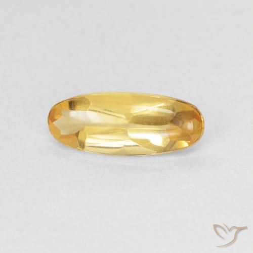 0.89ct Натуральный Золотой Цитрин, Овал, Прозрачный