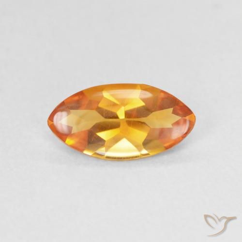 0.79ct Натуральный Средний апельсин Цитрин, Маркиза, Прозрачный