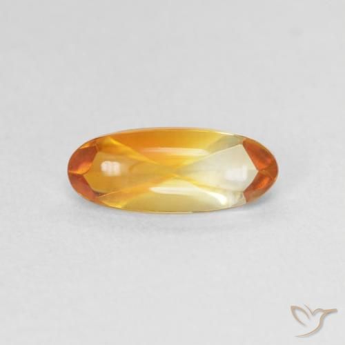 0.96ct Натуральный Оранжево-золотой Цитрин, Овал, Прозрачный