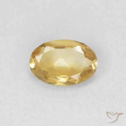0.38ct Натуральный Золотой Цитрин, Овал, VVS-VS