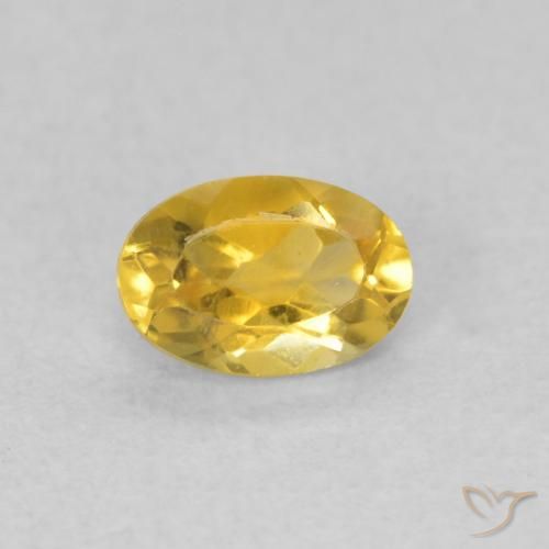 0.41ct Натуральный Золотисто-оранжевый Цитрин, Овал, VVS-VS