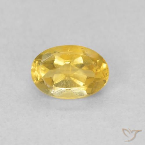 0.43ct Натуральный Средний золотой Цитрин, Овал, VVS-VS
