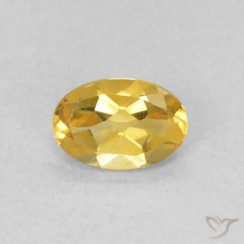 0.37ct Натуральный Средний золотой Цитрин, Овал, VVS-VS
