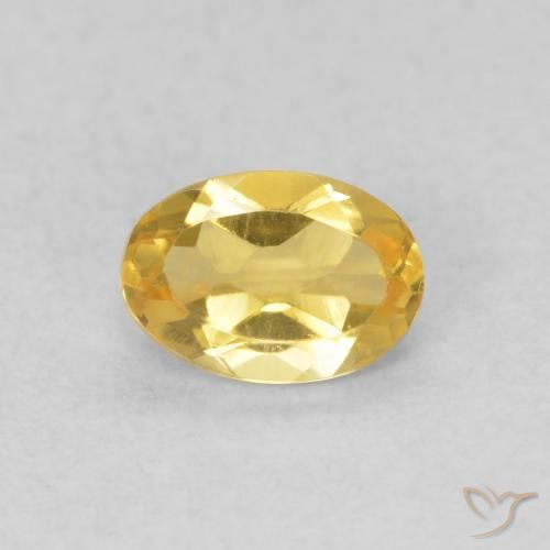 0.43ct Натуральный Средний золотой Цитрин, Овал, VVS-VS