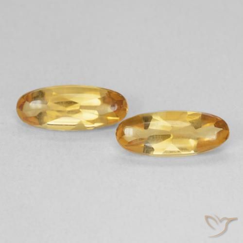 1.74ctw Натуральный Medium Light-Golden Цитрин, Овал, Прозрачный