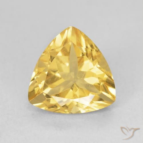 2.36ct Натуральный Золотой Цитрин, Триллион, VVS-VS