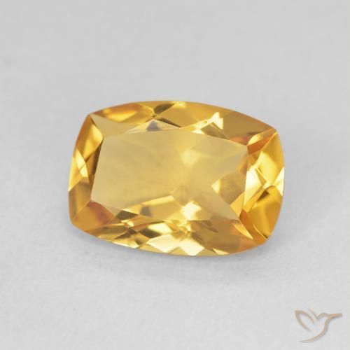 2.53 карата, натуральный Medium Light-Golden Цитрин, Подушка, Чистота VVS