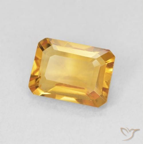 1.32 карата, натуральный Medium Light-Golden Цитрин, Октагон / Изумрудная Огранка, Чистота VS