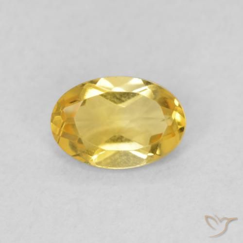 0.40ct Натуральный Золотисто-оранжевый Цитрин, Овал, VVS-VS