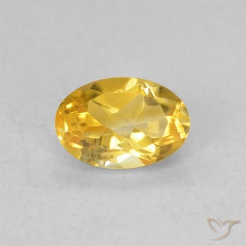 0.47ct Натуральный Золотой Цитрин, Овал, VVS-VS