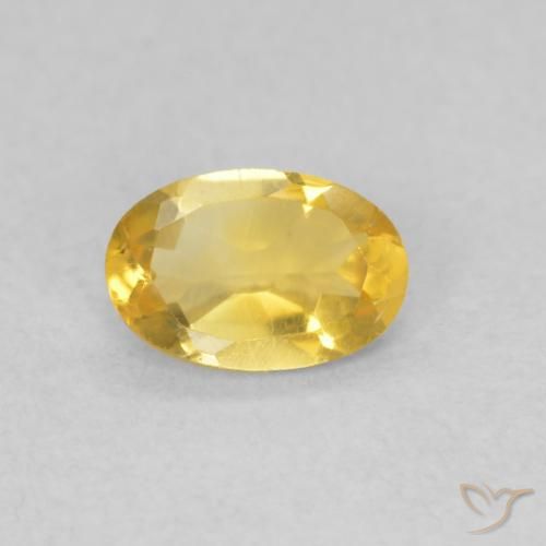0.37ct Натуральный Золотой Цитрин, Овал, VVS-VS