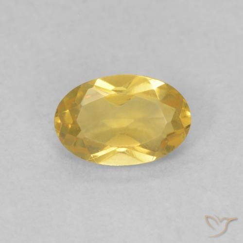 0.43ct Натуральный Средний золотой Цитрин, Овал, VVS-VS