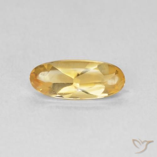 0.85ct Натуральный Темно-золотой апельсин Цитрин, Овал, Прозрачный