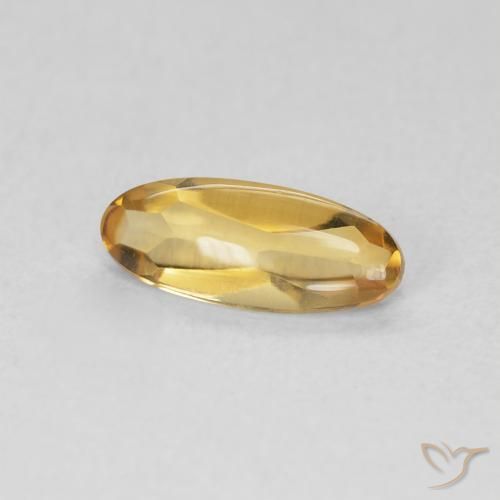 0.79 карата, натуральный Medium Light-Golden Цитрин, Овал, Прозрачный