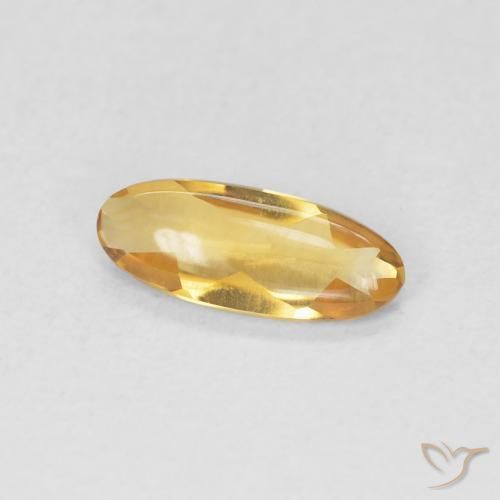 0.68 карата, натуральный Medium Light-Golden Цитрин, Овал, Прозрачный