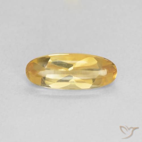 0.91ct Натуральный Среднее золото Цитрин, Овал, Прозрачный